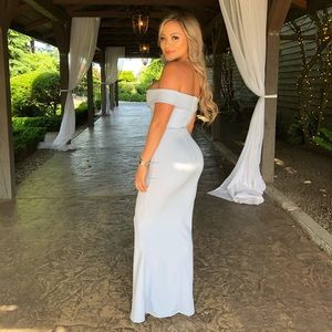 Misguided baby blue maxi dress